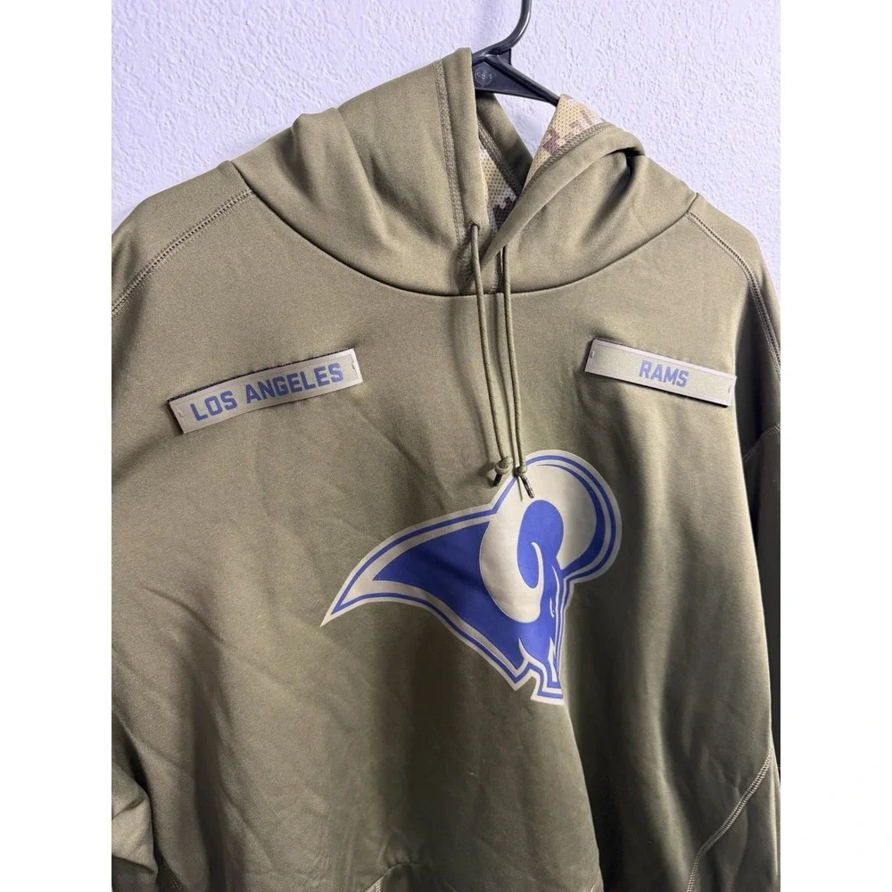 Los Angeles Rams Hoodie Player Issued Sz 4XL Salute To Service NFL Football Nike